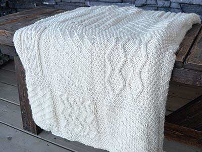 Seamless Square Afghan Knitting Pattern