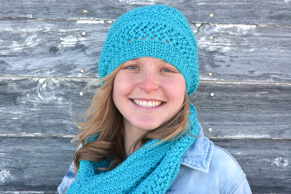 Dream Slouch Hat and Infinity Scarf Knitting Patterns - KnotEnufKnitting