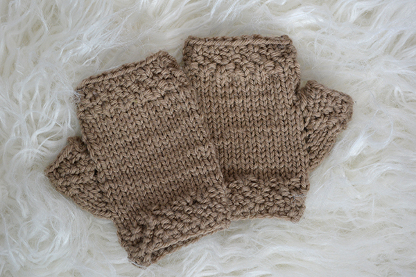 off to grandmas fingerless mittens